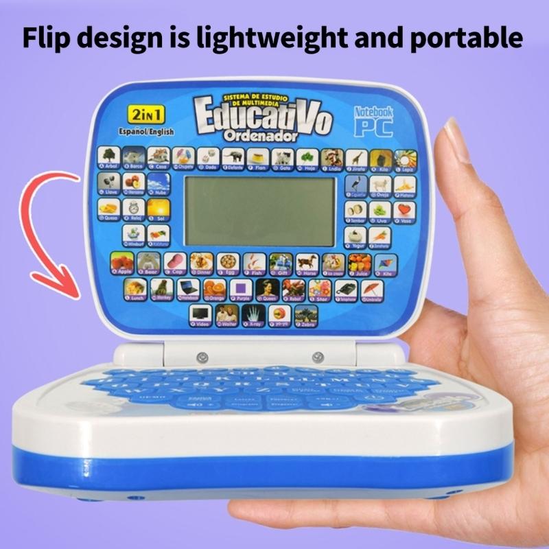 Kids Education Laptop - آلة تعلم اللغة الإسبانية المدمجة المرحة
