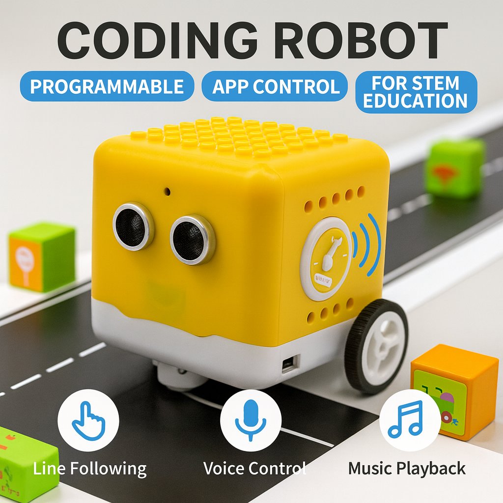 Coding Robot Toy - Kidsbits مجموعة روبوت قابلة للبرمجة ترميز