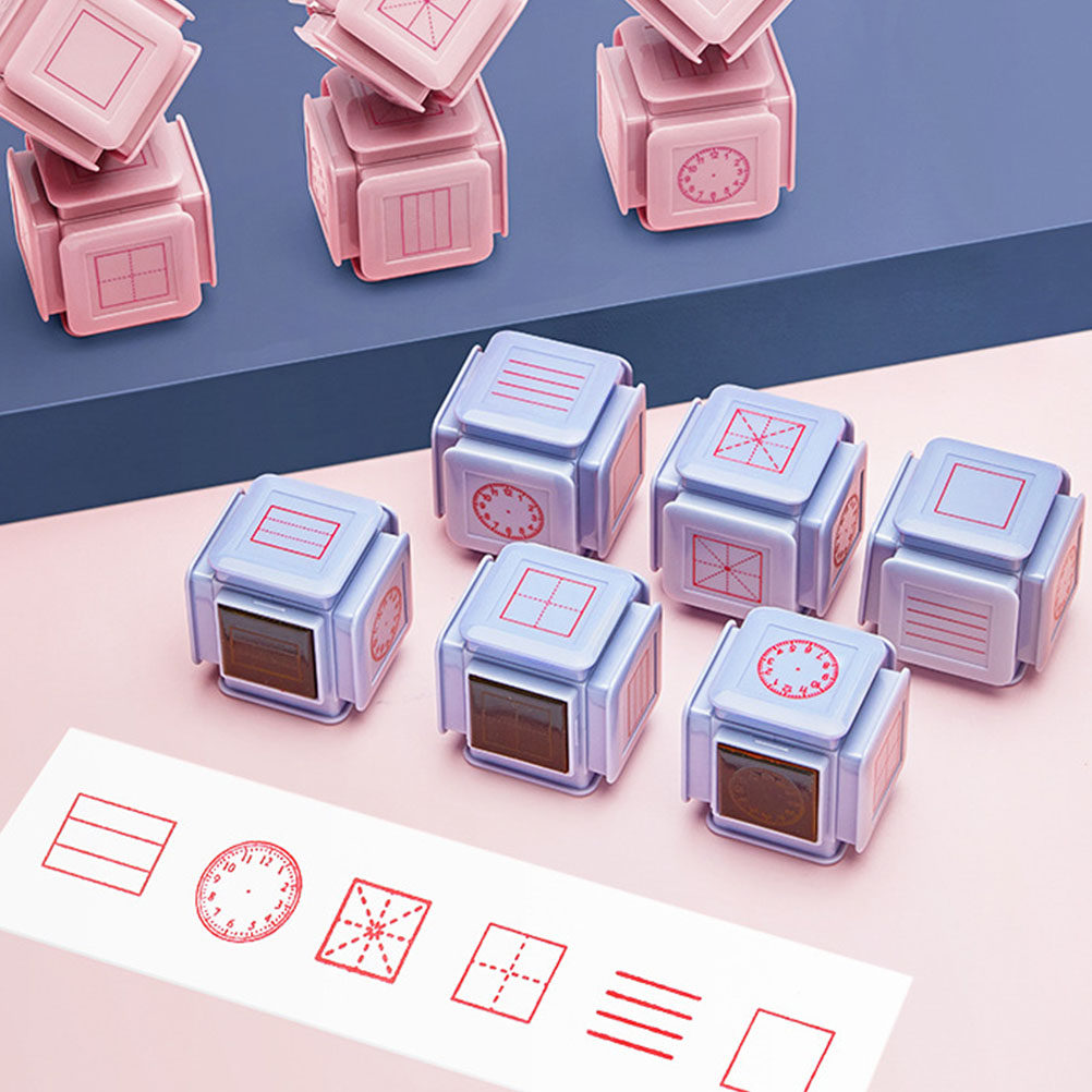 Kids Education Design - ختم تعليمي للأطفال بتصميم سداسي الأوجه،