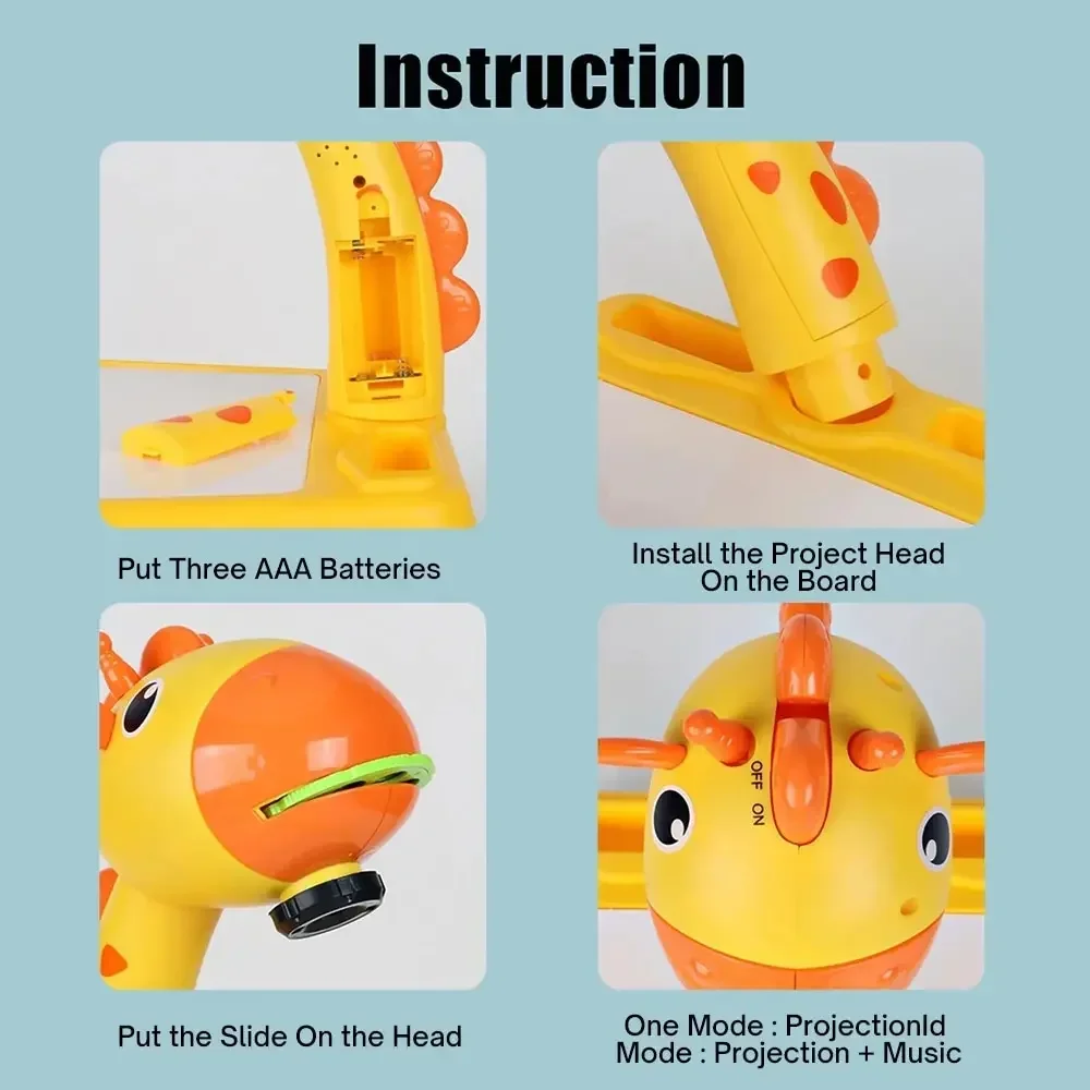 Drawing Projector Kids - لوحة عرض LED على شكل زرافة