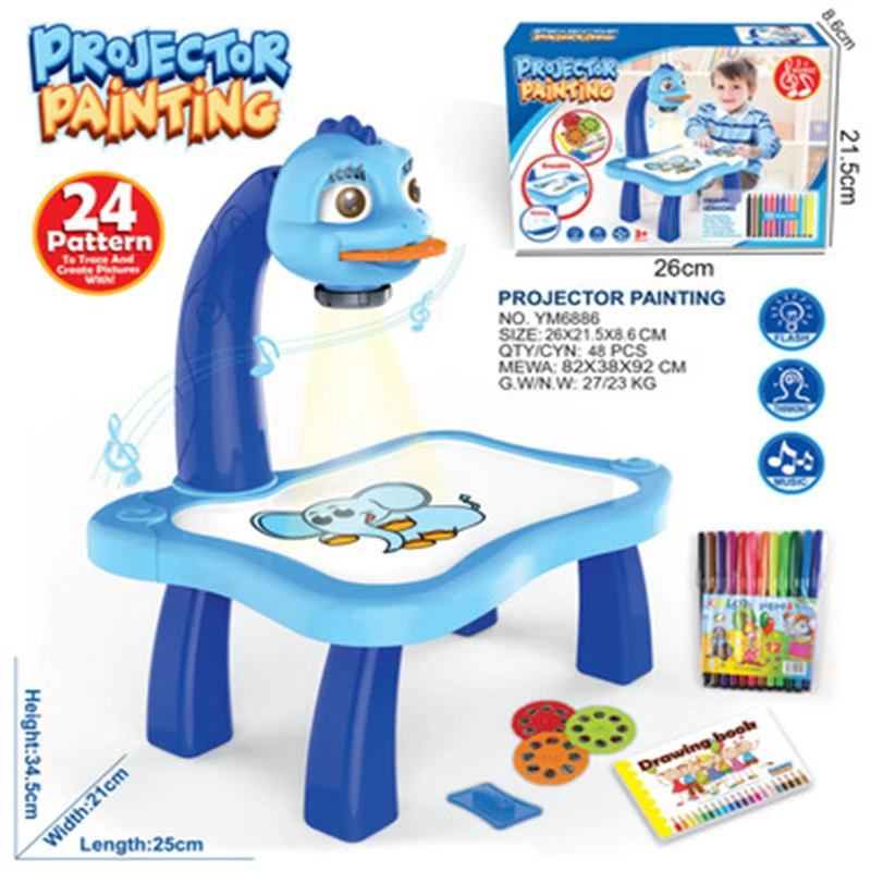Drawing Projector Kids - لوحة رسم للأطفال للتعليم المبكر ألعاب