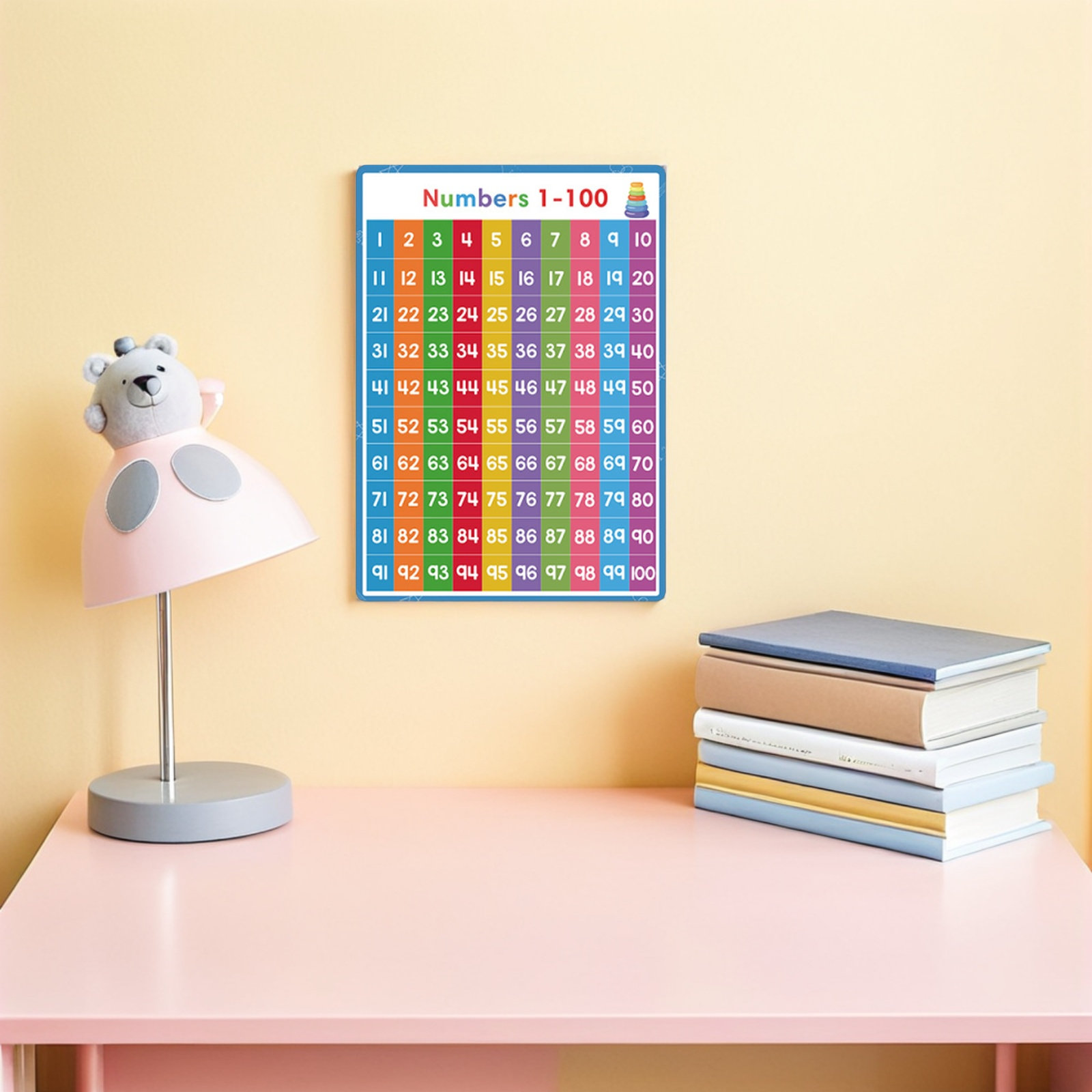 مجموعة من لوحتي حائط ملونتين ت - مراجعة Kids Education Wallpaper وسعره