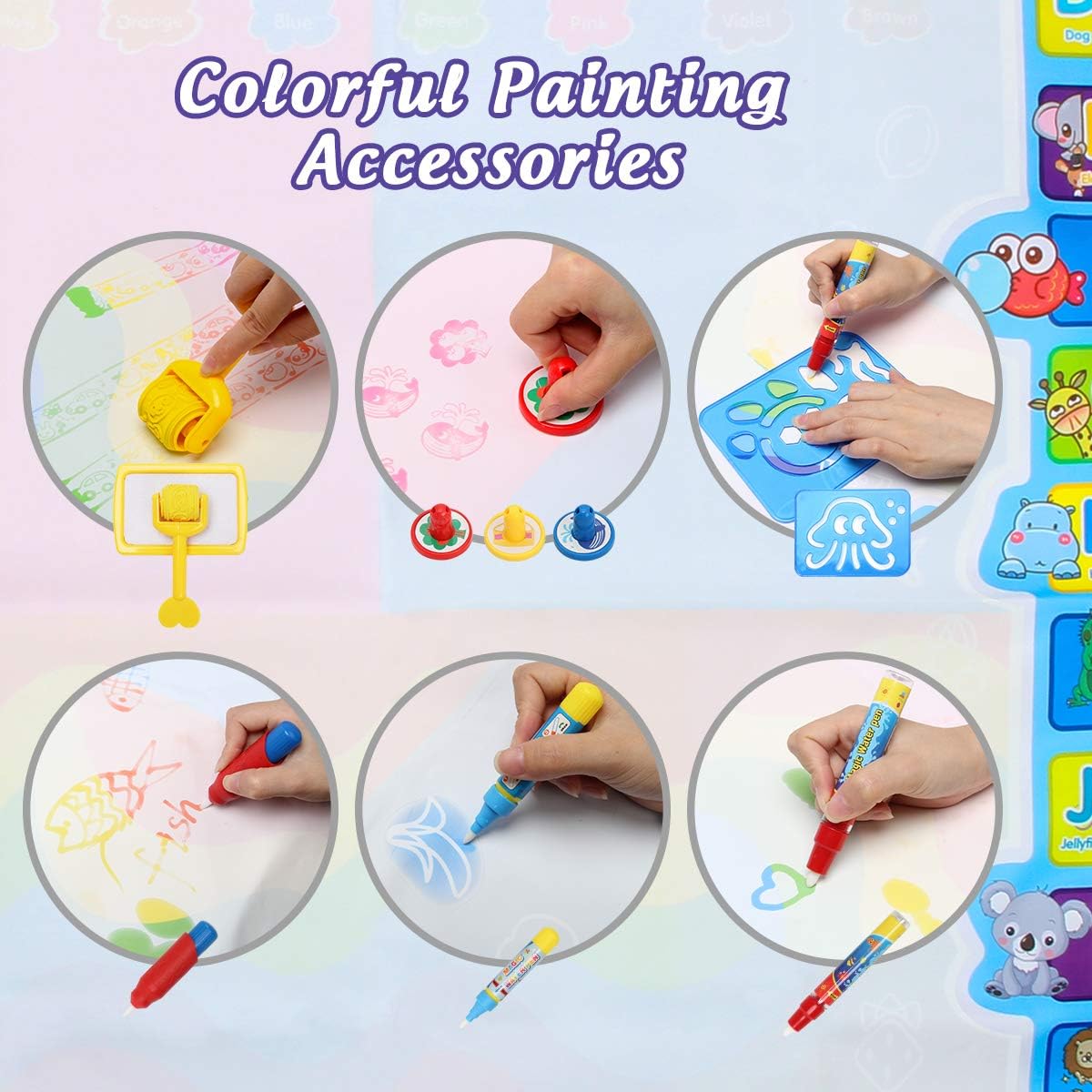 حصيرة رسم مائية سحرية قابلة لإ - مراجعة Drawing Projector Kids وسعره