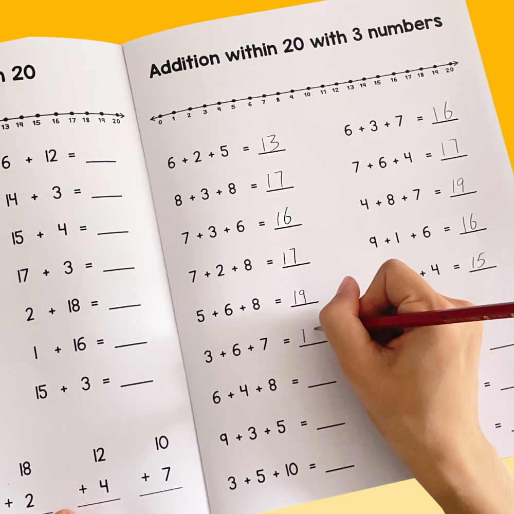 الجمع والطرح ضمن 20 مصنف التدر - مراجعة Learning Workbook Preschool وسعره