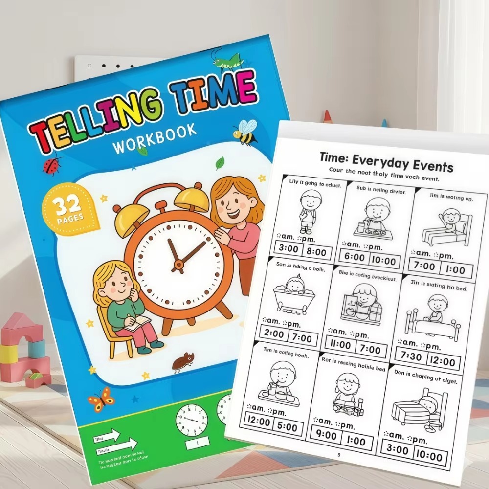 كتاب تمارين لتعلم قراءة الوقت  - مراجعة Learning Workbook Preschool وسعره