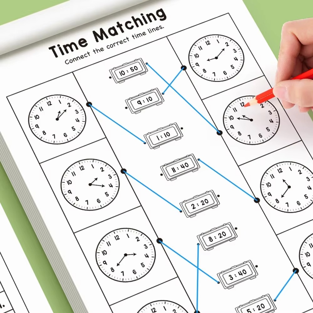 كتاب تمارين لتعلم قراءة الوقت  - مراجعة Learning Workbook Preschool وسعره