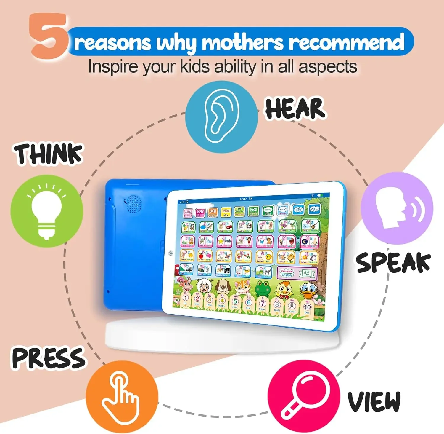 لعبة لوحية تعليمية ثنائية اللغ - مراجعة Kids Education Laptop وسعره