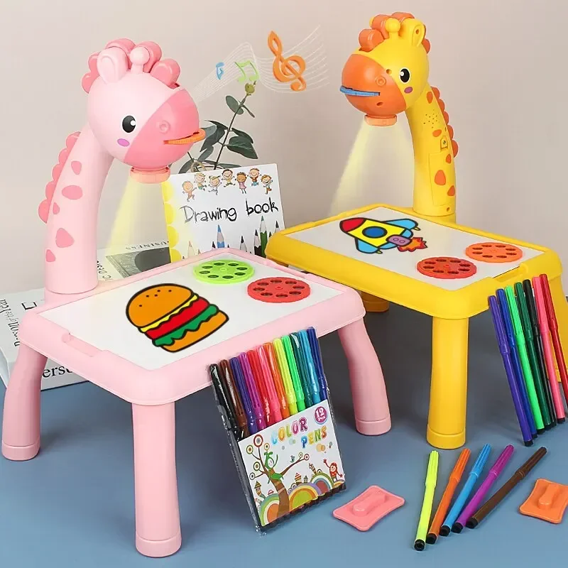 لوحة عرض LED على شكل زرافة للك - مراجعة Drawing Projector Kids وسعره