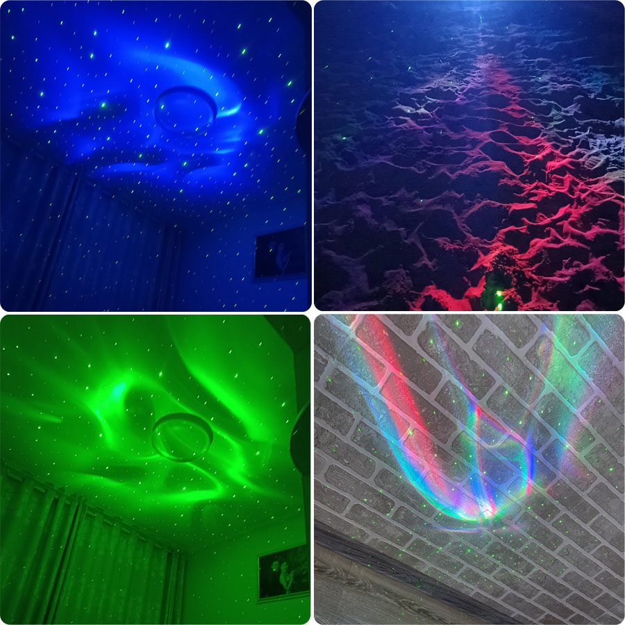 SA204 RGB LED محفز أورورا العا - مراجعة Drawing Projector Kids وسعره
