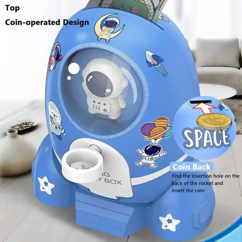 حصالة نقود على شكل صاروخ ورائد - مراجعة Kids Education Money وسعره