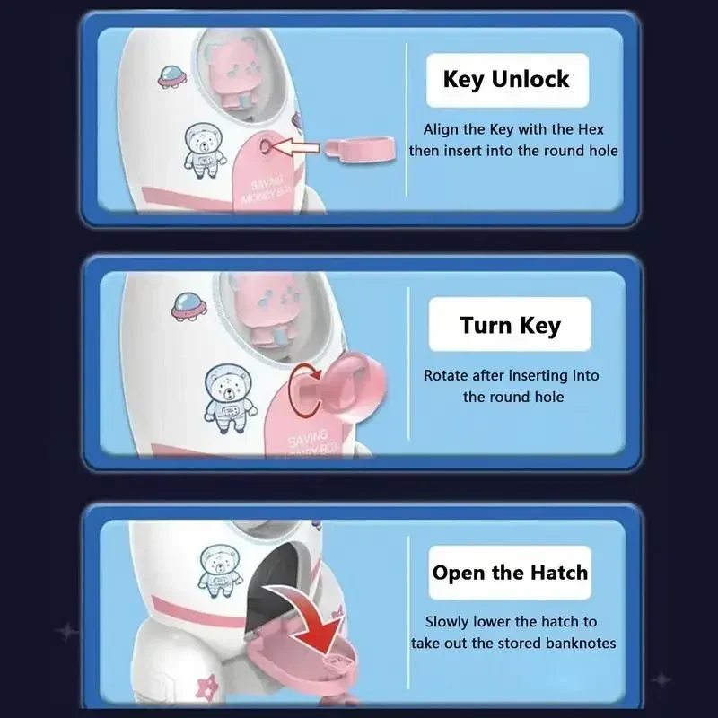 حصالة نقود على شكل صاروخ ورائد - مراجعة Kids Education Money وسعره
